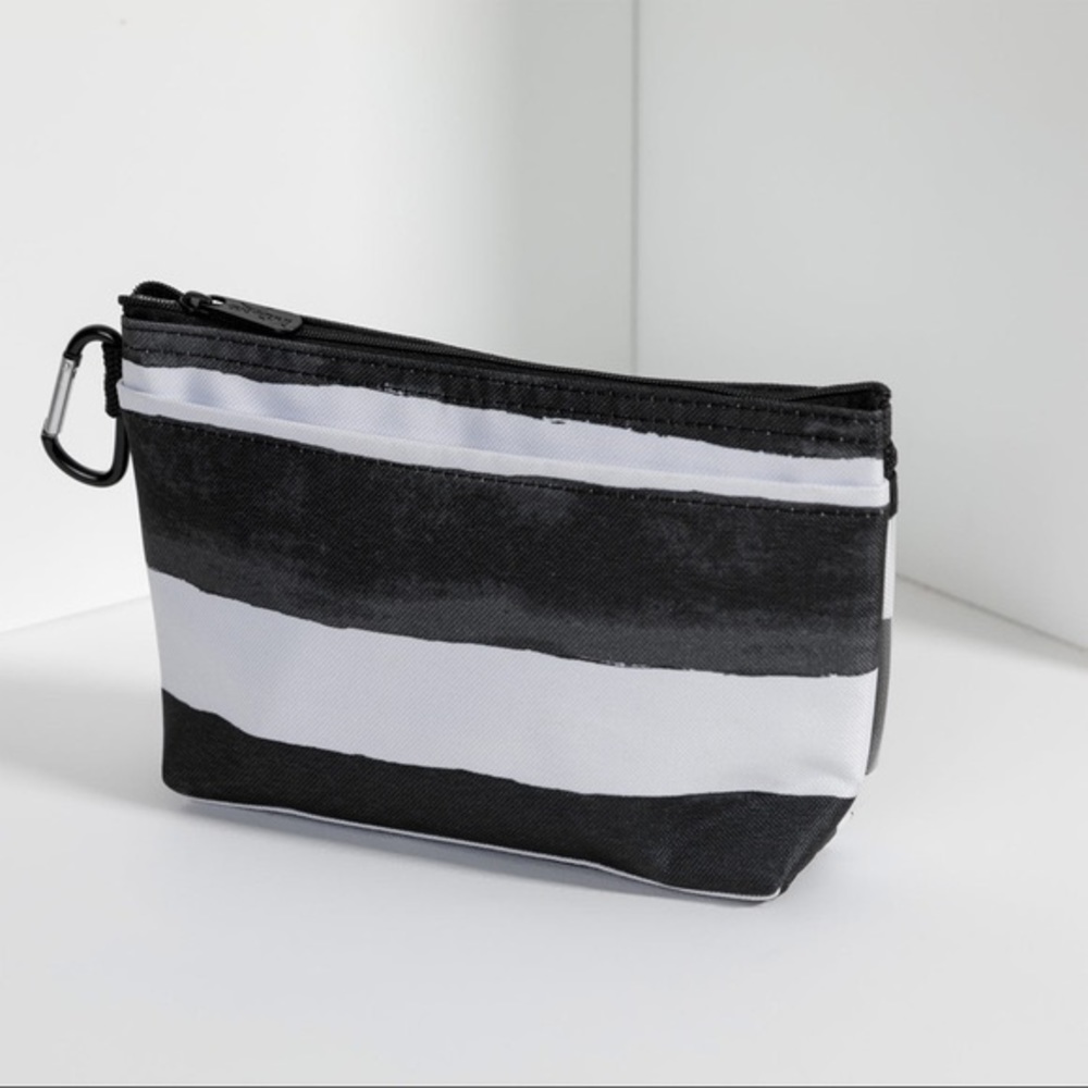 Clear Clip Pouch - Watercolor Stripe - NWT